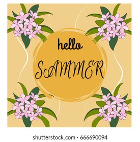 Summer time vector banner design