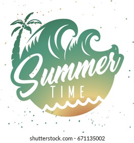Summer Time. Vector deisgn with summer elements.
