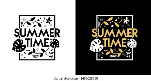 Summer time vector design template