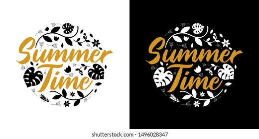 Summer time vector design template