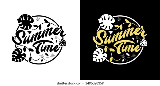 Summer time vector design template
