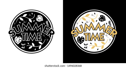 Summer time vector design template