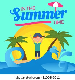 Summer time. Vector illustration