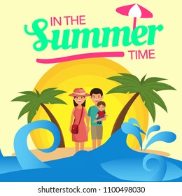 Summer time. Vector illustration