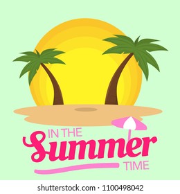Summer time. Vector illustration