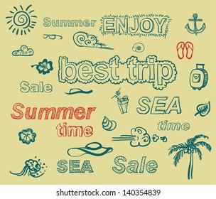 Summer time vector illustration