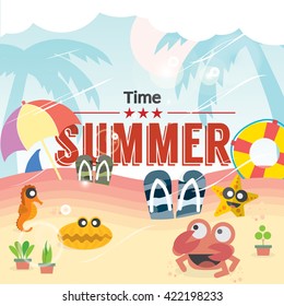 Summer Time Vector Illustration