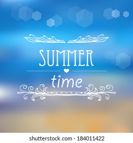 Summer time. Vector illustration with flares in sunny day.