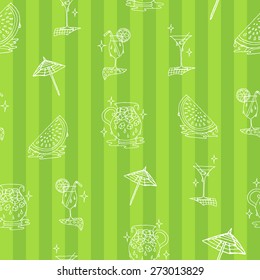 Summer time vector seamless pattern