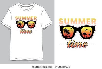 Summer time vector t shirt design