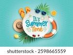 Summer time vector template design. It