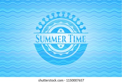Summer Time water emblem background.