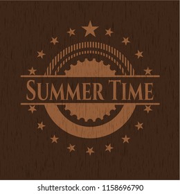 Summer Time wood emblem. Retro