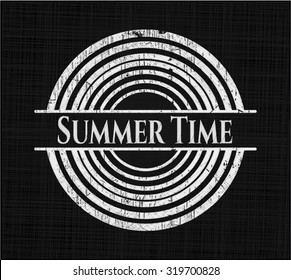 Summer Time written with chalkboard texture