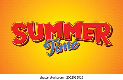 Summer times 3d text effect	