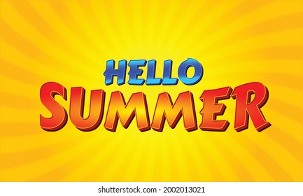 Summer times 3d text effect	