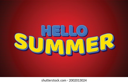 Summer times 3d text effect	