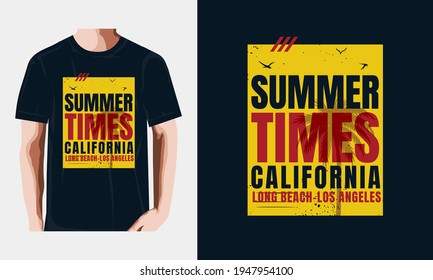 ,summer times,California long beach, typography graphic design, for t-shirt prints, vector illustration
