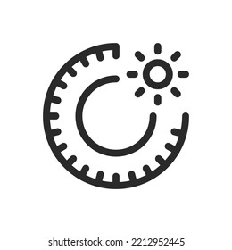 Summer tires outline icon, summer tyres isolated vector icon with editable stroke