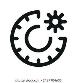 Summer tires UI icon, summer tite minimal line vector symbol