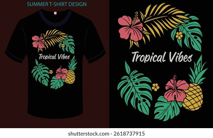 summer topical vibes t-shirt design