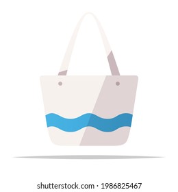 Summer tote bag vector isolated illustration