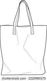 summer tote vector file CAD. perfect for texture mapping