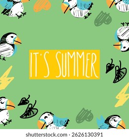 Es el Vector de garabatos del tucán de verano