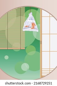 A summer tradition in Japan.vector illustration