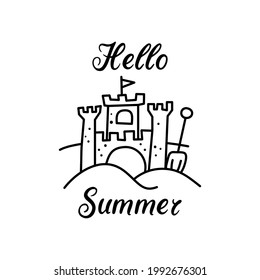Summer travel concept vector design with lettering