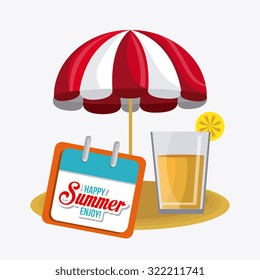 Summer and travel design over white background, vector illustration.