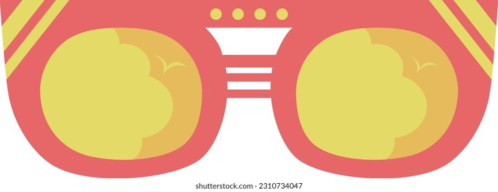 Summer Travel Element Beach Fun Colorful Sunglass Illustration