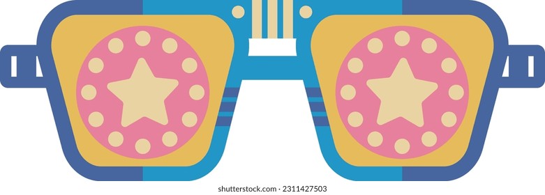 Summer Travel Element Beach Fun Colorful Sunglass Illustration