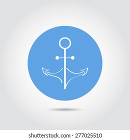 Summer and travel icon - anchor. Travel design. Logo. Vector illustration.