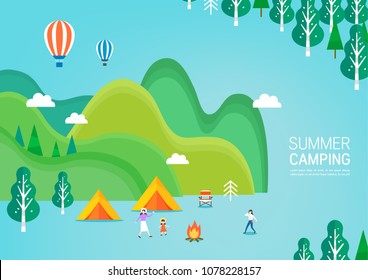 Summer travel illustration