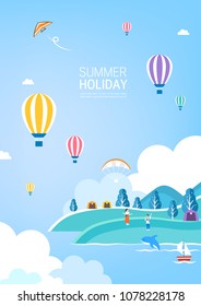 Summer travel illustration