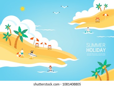 Summer travel illustration