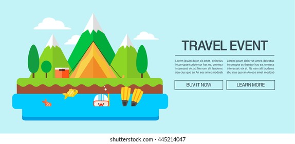 Summer travel illustration