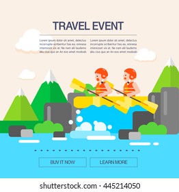 Summer travel illustration