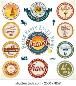Summer and travel labels