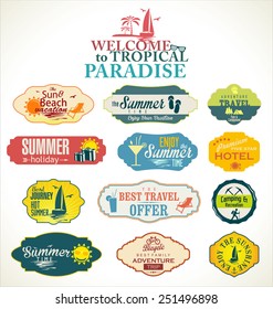 Summer and travel labels