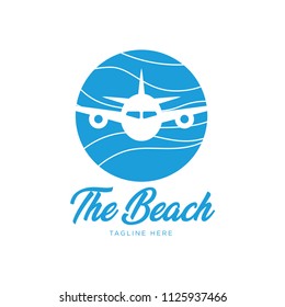 summer travel logo icon vector template
