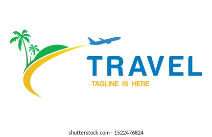 summer travel logo icon vector template