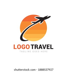 Summer Travel logo icon vector template.