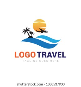 Summer Travel Logo Symbol Vektorvorlage.