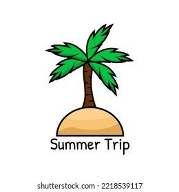 summer travel logo icon vector template
