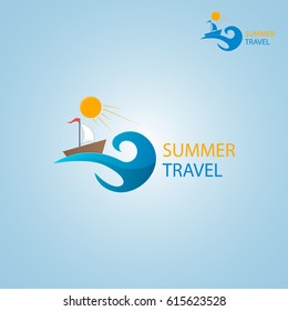 Summer Travel Logo vector template