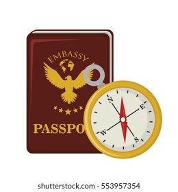 summer travel set isolated icons
