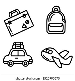 a summer and travel themed icon set. 