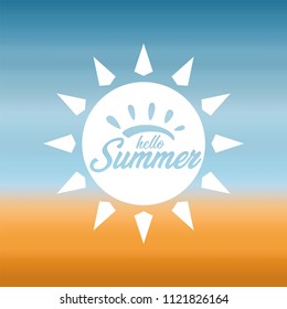 Summer, travel and vacation badges or logo vector illustration